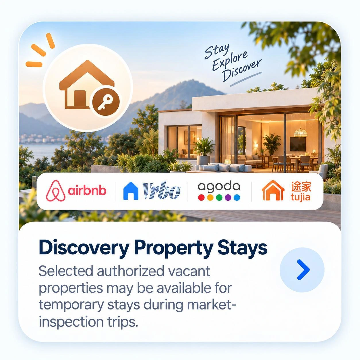 Home and temporary discovery stay illustration from the program brief